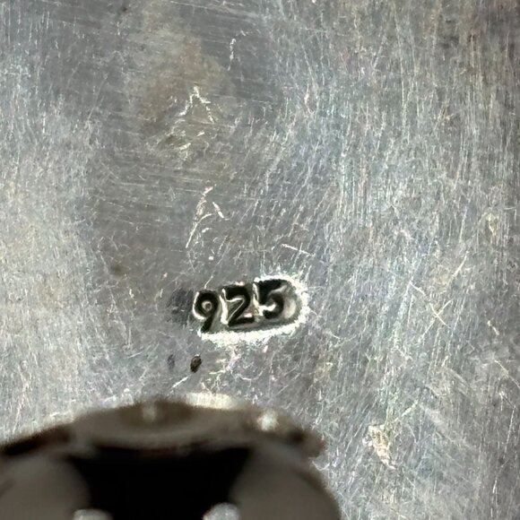 Sterling Silver 925 Clip-On Earrings Textured Wave Design - Picture 7 of 8